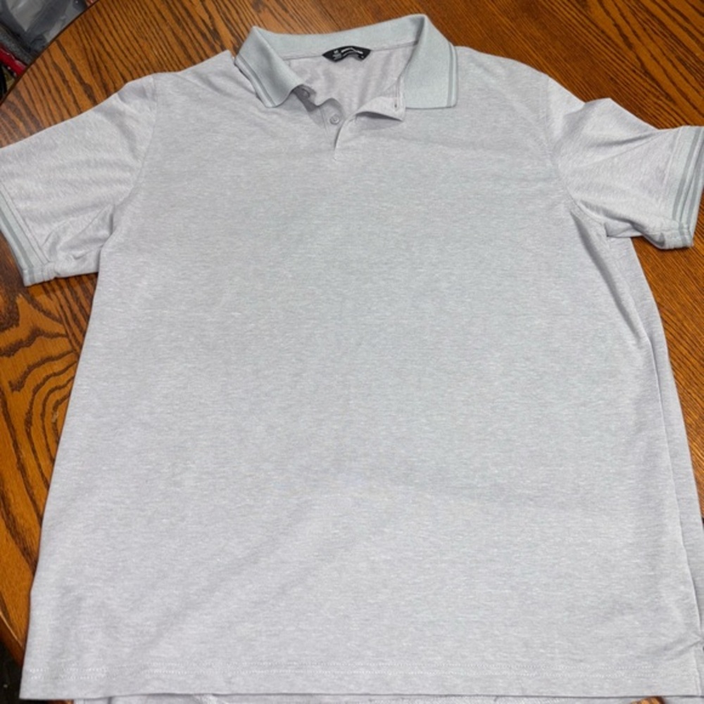 MEMBERS MARK SIZE X-LARGE GRAY SHORT SLEEVE POLO EUC
